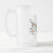 メリークリスマス格言曇りグラスビアマグ フロストグラスビールジョッキ (左)