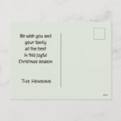 メリークリスマス格言素朴居心地の良い挨拶 シーズンポストカード (裏面)