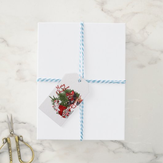 メリークリスマス格言 ギフトタグ (より糸付き)