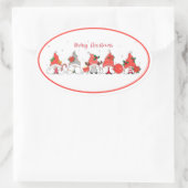 メリークリスマス格言 楕円形シール (バッグ)