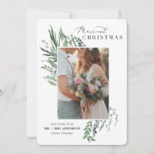 メリークリスマス植物写真クリスマスカード 招待状 (正面)