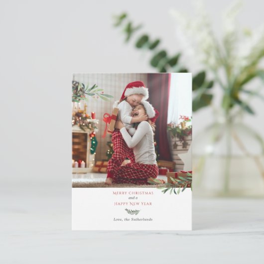 メリークリスマス植物写真 シーズンポストカード (スタンド正面)