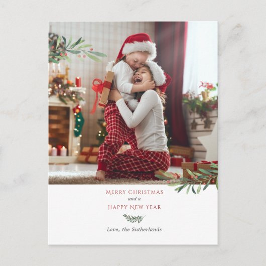 メリークリスマス植物写真 シーズンポストカード (正面)