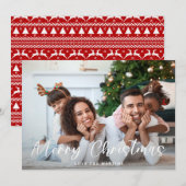 メリークリスマス楽しいスクリプト写真  (正面/裏面)