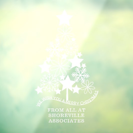 メリークリスマス様式ツリーカスタム ウィンドウサイン (シート3)