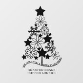 メリークリスマス様式パーソナライズされたの木 ウィンドウサイン (シート)