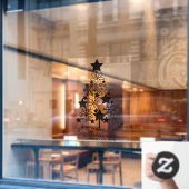 メリークリスマス様式パーソナライズされたの木 ウィンドウサイン (カフェ窓)