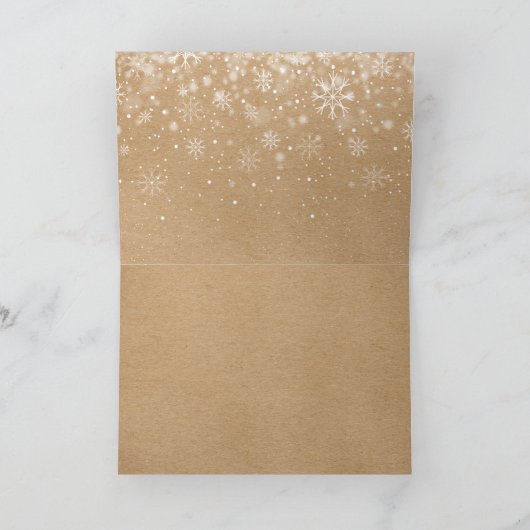 メリークリスマス正月転がおもしろい素朴オン シーズンカード (内部)