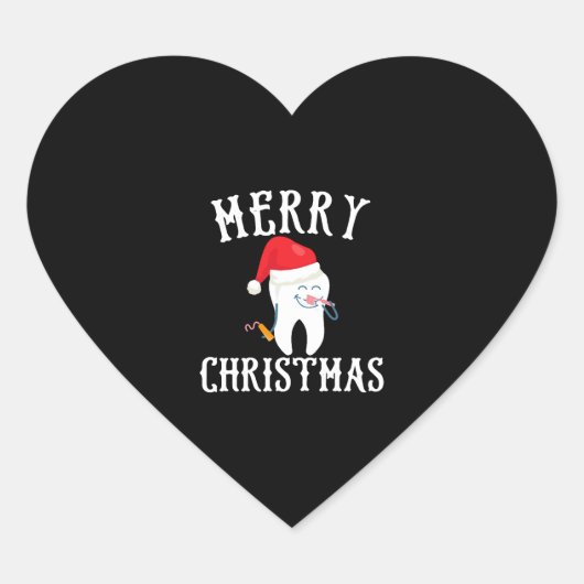 メリークリスマス歯医者の歯科 ハートシール (正面)
