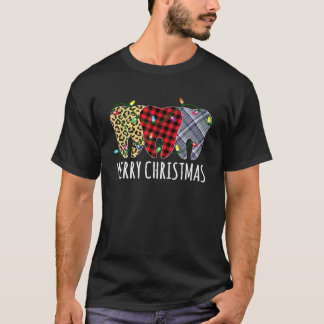 メリークリスマス歯科医おもしろい歯科クリスマスバッファロー Tシャツ