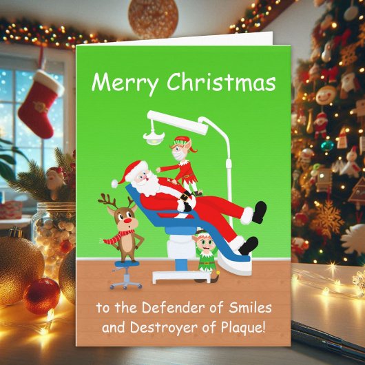 メリークリスマス歯科衛生士サンタ カード