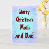 メリークリスマス母とパパ カード (黄色い花)