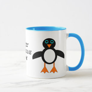 メリークリスマス母カスタムペンギンマグ マグカップ