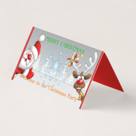 メリークリスマス水平テント折り畳みカード