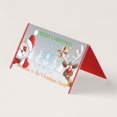 メリークリスマス水平テント折り畳みカード (裏面)