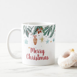 メリークリスマス水彩クリスマスツリーギフトTa コーヒーマグカップ