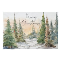 メリークリスマス水彩松の木