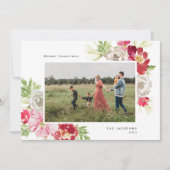 メリークリスマス水彩花 シーズンカード (正面)