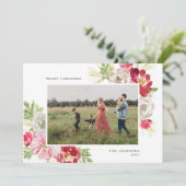 メリークリスマス水彩花 シーズンカード (スタンド正面)