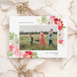 メリークリスマス水彩花 シーズンカード