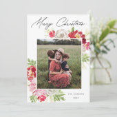 メリークリスマス水彩花 シーズンカード (スタンド正面)