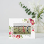 メリークリスマス水彩花 シーズンポストカード (スタンド正面)