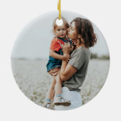 メリークリスマス水彩車写真 セラミックオーナメント (裏面)