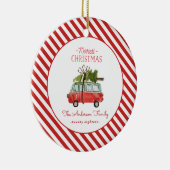 メリークリスマス水彩車 セラミックオーナメント (右)