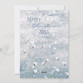 メリークリスマス水彩鹿雪のシーン名 シーズンカード (裏面)