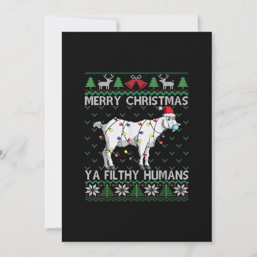メリークリスマス汚い人間ヤギ醜いクリスマス セーブザデート (正面)