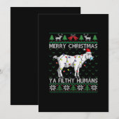 メリークリスマス汚い人間ヤギ醜いクリスマス セーブザデート (正面/裏面)