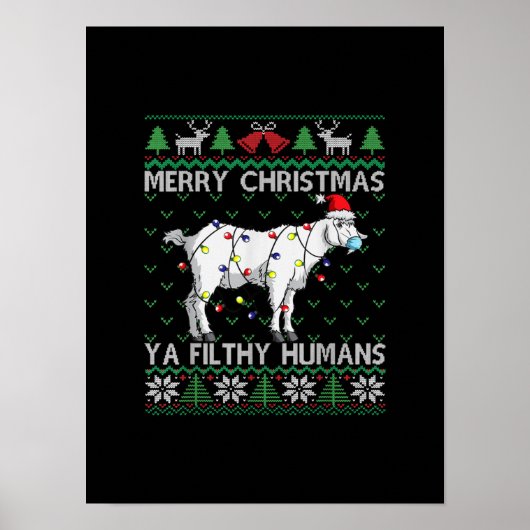 メリークリスマス汚い人間ヤギ醜いクリスマス ポスター (正面)