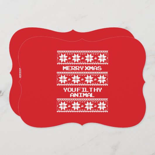メリークリスマス汚い動物 シーズンカード (正面/裏面)