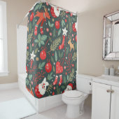 メリークリスマス泣き声 シャワーカーテン (インサイチュ)