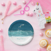 メリークリスマス海波紙プレート ペーパープレート (パーティー)