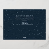 メリークリスマス海軍の金ゴールド4枚の写真 箔シーズンカード (裏面)