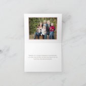 メリークリスマス深紅色樺の木ブランチ写真 シーズンカード (内部)