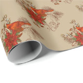 メリークリスマス深紅色 ラッピングペーパー (ロールコーナー)