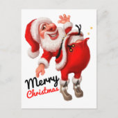 メリークリスマス漫画サンタ ポストカード (正面)