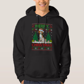 メリークリスマス照明醜いビーグルクリスマス パーカ