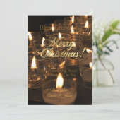 メリークリスマス燃えるキャンドル灯 招待状 (スタンド正面)