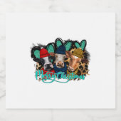 メリークリスマス牛 スパークリングワインラベル (シングルラベル)