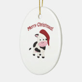 メリークリスマス牛 セラミックオーナメント (左)
