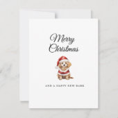 メリークリスマス犬のホリデーカード シーズンカード (正面)