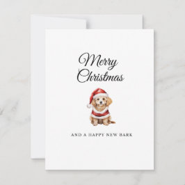 メリークリスマス犬のホリデーカード シーズンカード