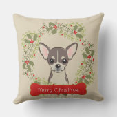 メリークリスマス犬の品種 クッション (裏面)