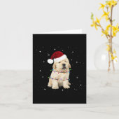 メリークリスマス犬クリスマスツリー醜い カード (黄色い花)