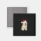 メリークリスマス犬クリスマスツリー醜い マグネット (正面/裏面)