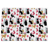 メリークリスマス犬パターン ラージペーパーバッグ (正面)