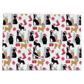 メリークリスマス犬パターン ラージペーパーバッグ (裏面)